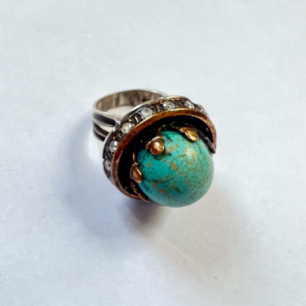 Authentic 925 silver sky stone ring